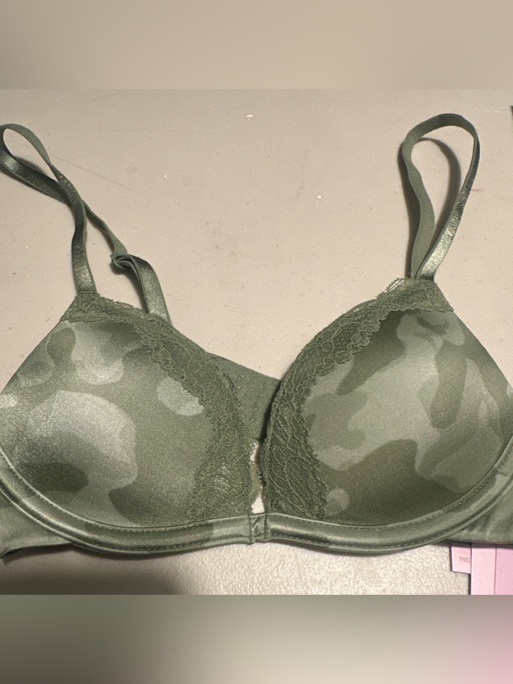 Wild Fable 32A Green Lace camouflage push up underwire bra NWT
